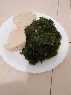 Managu Served With Ugali/Chapati/Rice